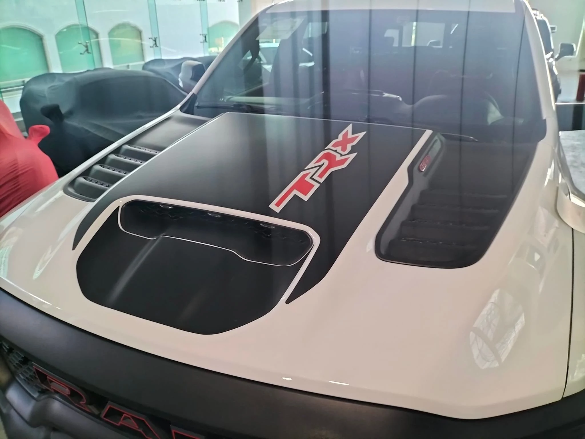 Vinyl Wrap Car Sticker for RAM 1500 TRX Hood Panel Dodge Ram TRX Hood Vinyl Decal Sticker 2021 2022 2023 Blackout Vinyl Stickers view 6