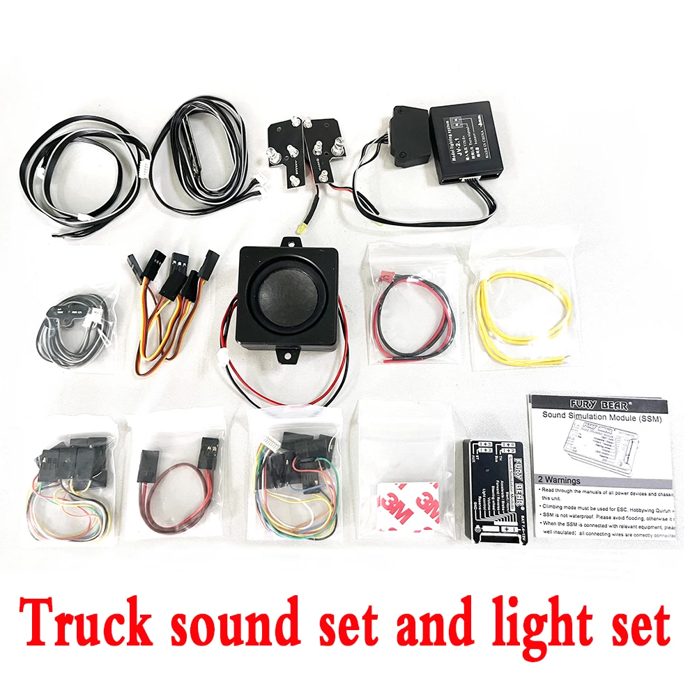 

Truck Sound Lighting System Fury Bear Construction Vehicle Sound Simulation System for 1/14 RC Dump Truck Model DIY Parts Toys