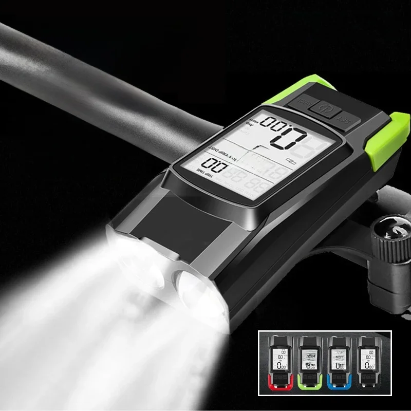 AliExpress BUCKLOS Bike Light With Horn Speedometer 3 in 1 Multifunctional Rechargeable Bicycle Front Lamp Lighting Cycling Computer 120DB Bells