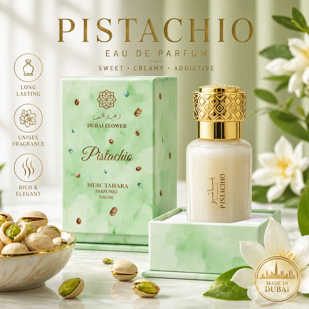 Lattacha-DUBAI FLOWER Pistachio Musk Tahara 12ML