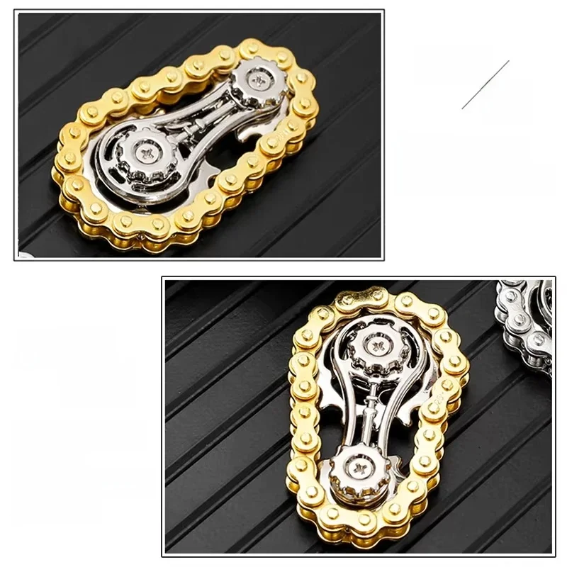 AliExpress Sprockets Flywheel Fingertip Gyro Fidget Spinner Antistress Anxiety Metal Bike Chains EDC Spinner Fidget Toys For Adult Kids