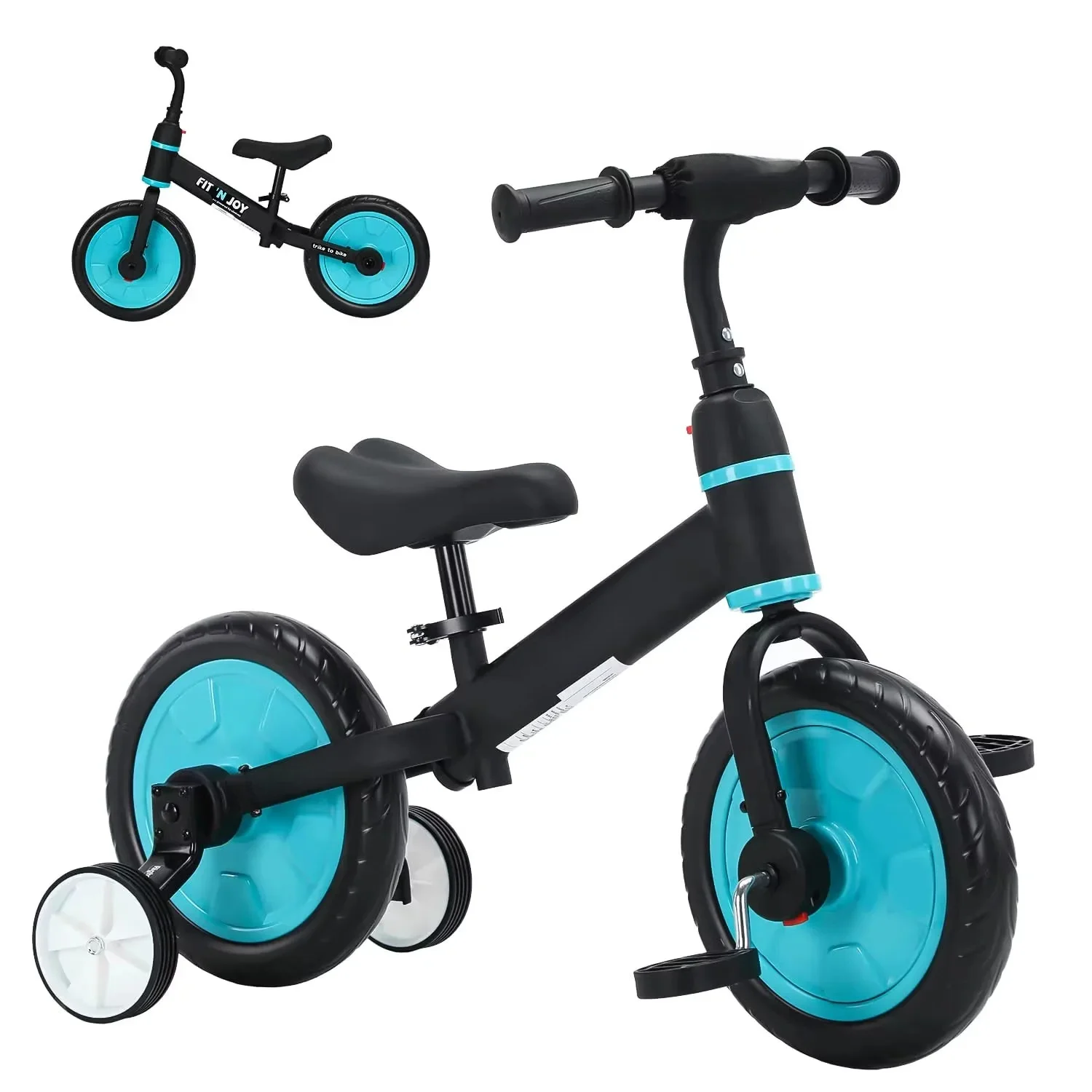AliExpress NONE UBRAVOO Fit 'n Joy Beginner Toddler Training Bicycle for Boys Girls 2-4, 4-in-1 Kids Balance Bike with Pedals & Training Wheels