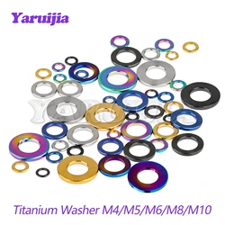 Yaruijia Titanium M4/M5/M6/M7/M8/M10 Titanium Spacer Washer for DIN912 Bolt Screw Bicycle Motorcycle Parts