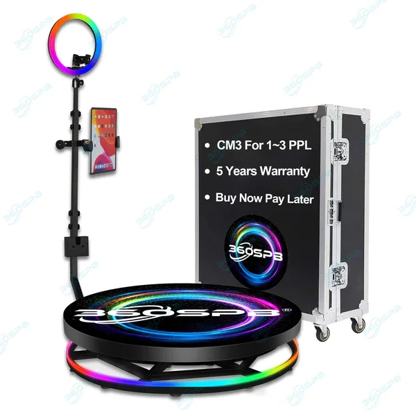 

360SPB CM3 32" Classic 360 Photo Booth Automatic Adjustable Spin For Parties with Flight Case (US EU Warehouse In Stock)