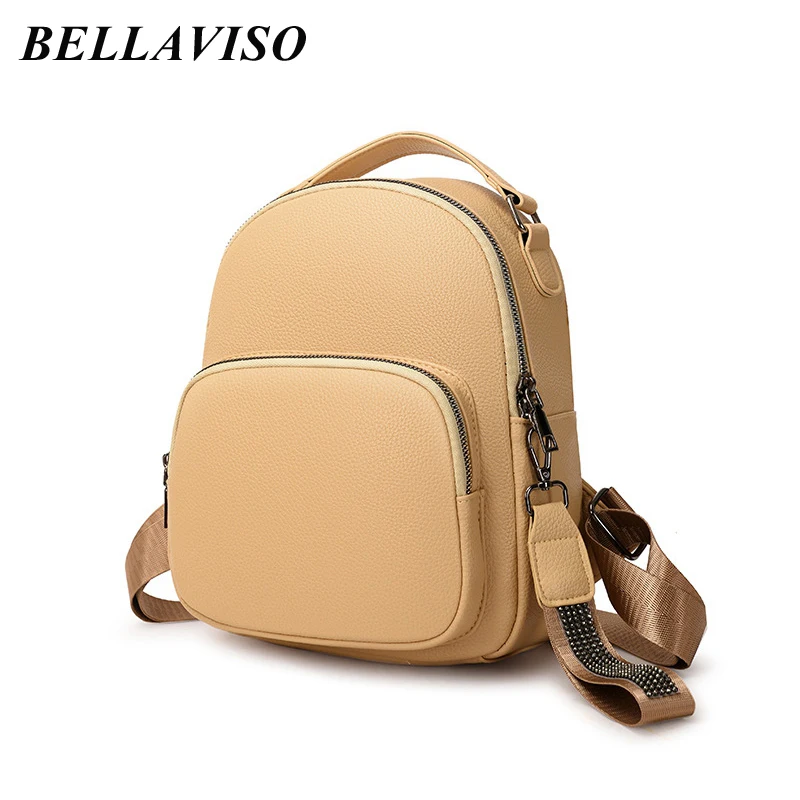 

BellaViso Elegant Mini PU Women's Backpacks Trendy Female's Spring Summer Casual Anti Theft City Outdoor Travelling Bags BLBP-17