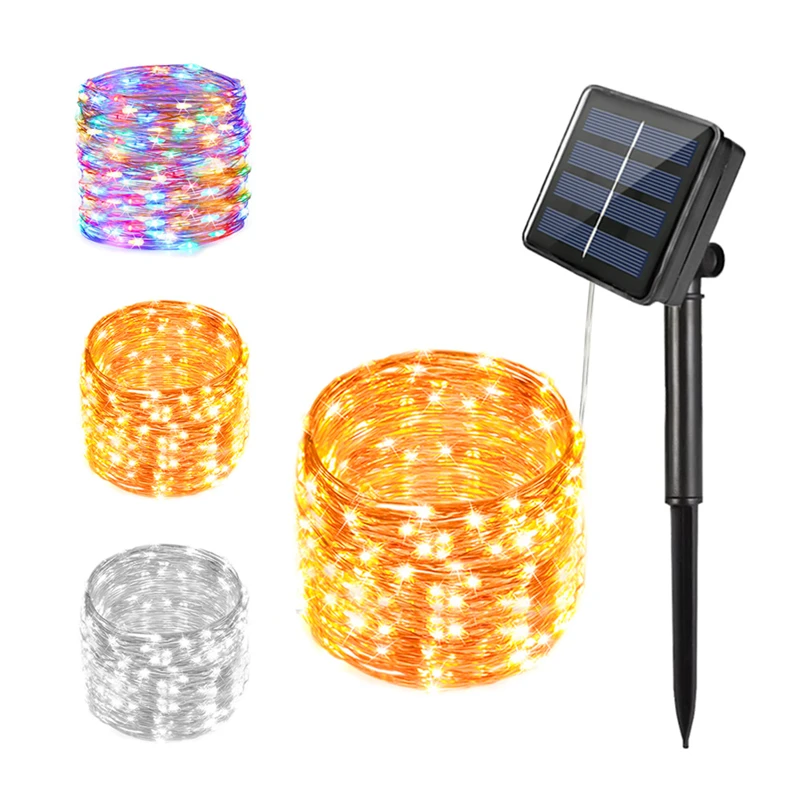 

Solar Fairy String Lights 72FT 200 LED Outdoor Twinkle Waterproof 8 Modes Copper Wire Light for Tree Garden Fence Pool Party