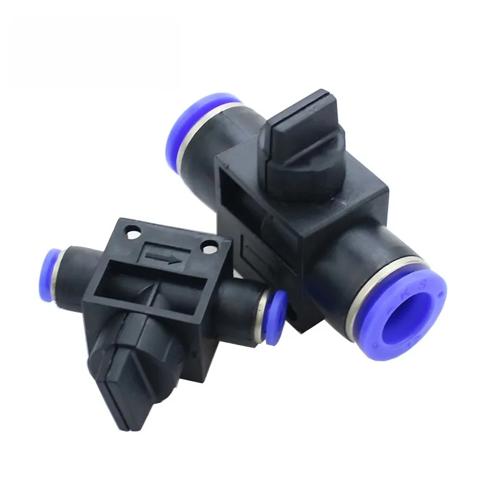Raccords pneumatiques HVFF, vanne manuelle, connecteur 4mm-12mm, poussée rapide pour le contrôle de la vitesse de limitation du Tube de tuyau
