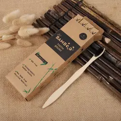 Cepillos de dientes de bambú de carbón vegetal, cerdas naturales Extra suaves para dientes de adultos y niños, cepillo de dientes Biodegradable sin residuos, 4 unidades