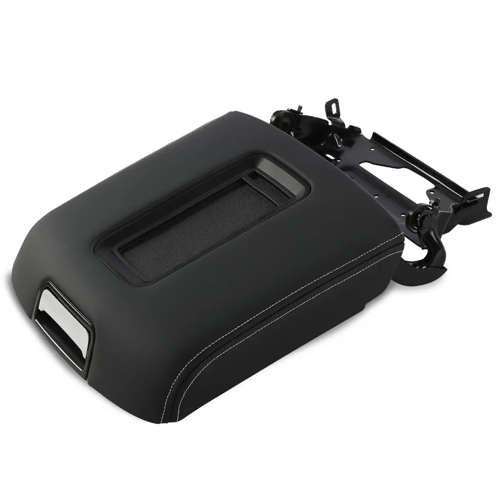 Center Console Armrest Cover in Faux Leather Suitable for Chevrolet Suburban Gmc 2015-2019, Black, Durable, Easy to Install