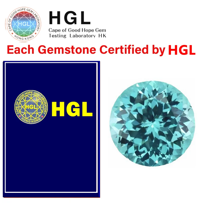 

Сертифицированный драгоценный камень Параиба HGL 6,5 мм круглой огранки, выращенный в лаборатории драгоценный камень Параиба для изготовления ювелирных изделий/коллекции/подарков/направки с отчетом HGL