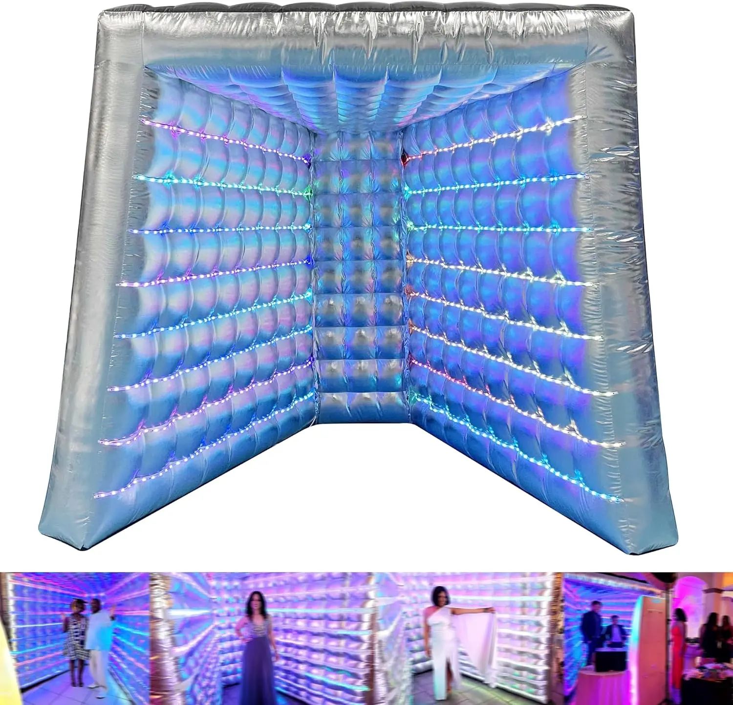 Inflatable RGB LED 360 Photo Booth Enclosure Wall 360 Photo Booth Enclosure Inflatable Backdrop For Event Party