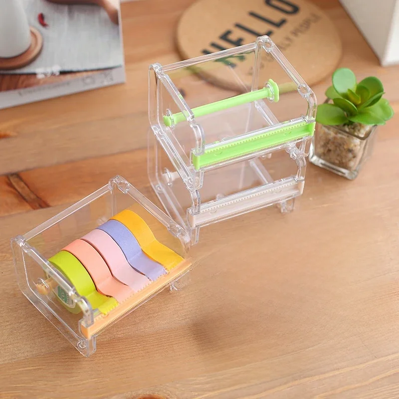 GUGCGV papeterie ruban de masquage coupe ruban organisateur de stockage coupe bureau distributeur de ruban fournitures de bureau