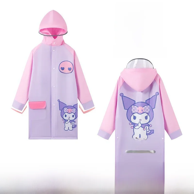 AliExpress Sanrio Japanese Amine Raincoat Stay Dry & Comfy in the Rain Outdoor Walking Cycling Kids Poncho Hooded