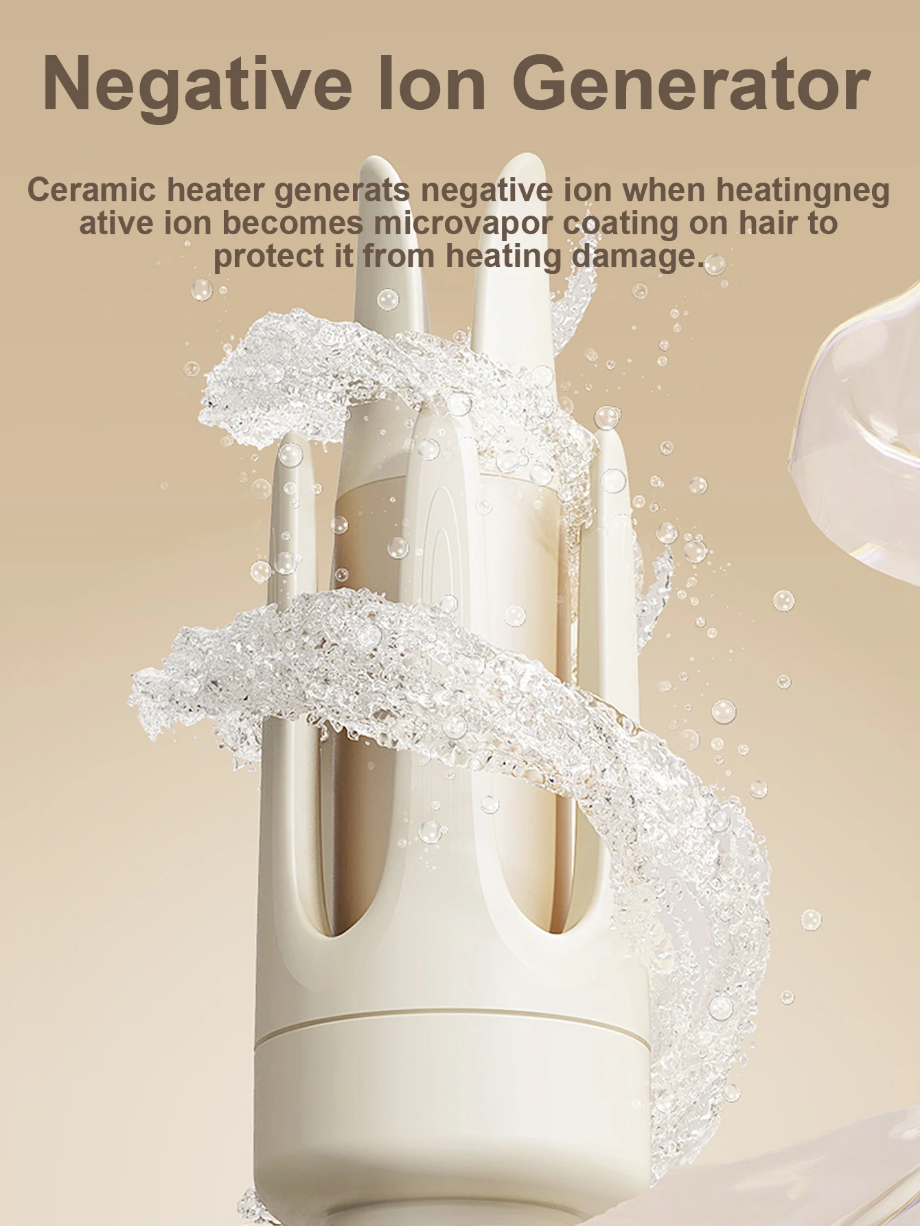 مكواة تجعيد تلقائية Pro 32 مم 4 إعدادات للحرارة 30 ثانية تجعيد الشعر في صالون التورمالين طلاء سيراميك لتجعيد الشعر الضخم 24 ساعة #4