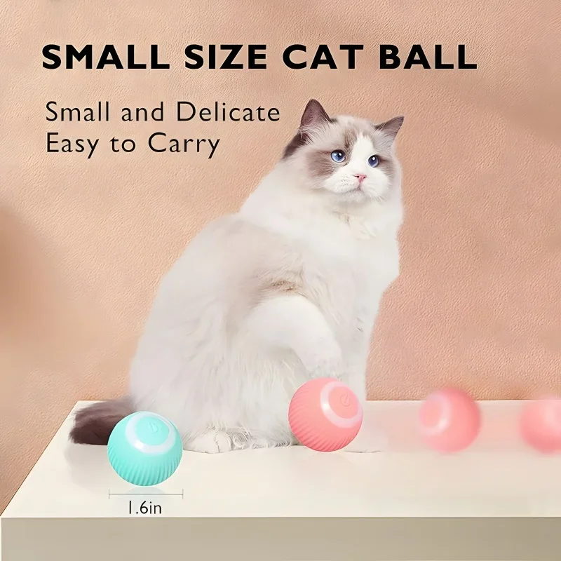 Pet Interactive Ball Intelligent Smart Cat Dog Toys Indoor Automatic Rolling Magic Ball Electronic Toy Training Self-moving Game