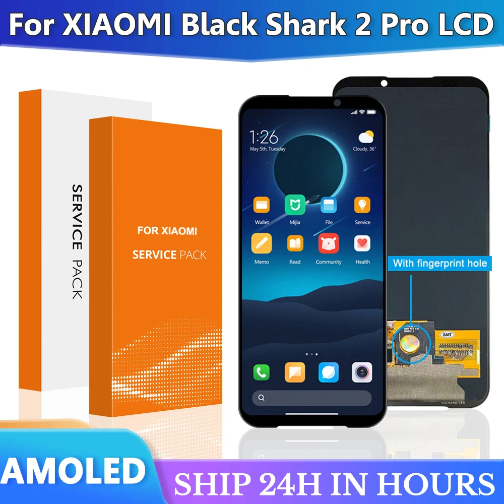 

ЖК-дисплей AMOLED 6,39 дюйма для Xiaomi Black Shark 2 Pro, сенсорный экран с дигитайзером в сборе для смартфонов BlackShark2