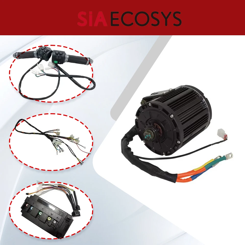 

QSMOTOR 138 4000W Rated 72V 100KPH 7500w Continous Mid Drive Motor with Votol EM150sp Controller Conversion Kit from SIAECOSYS