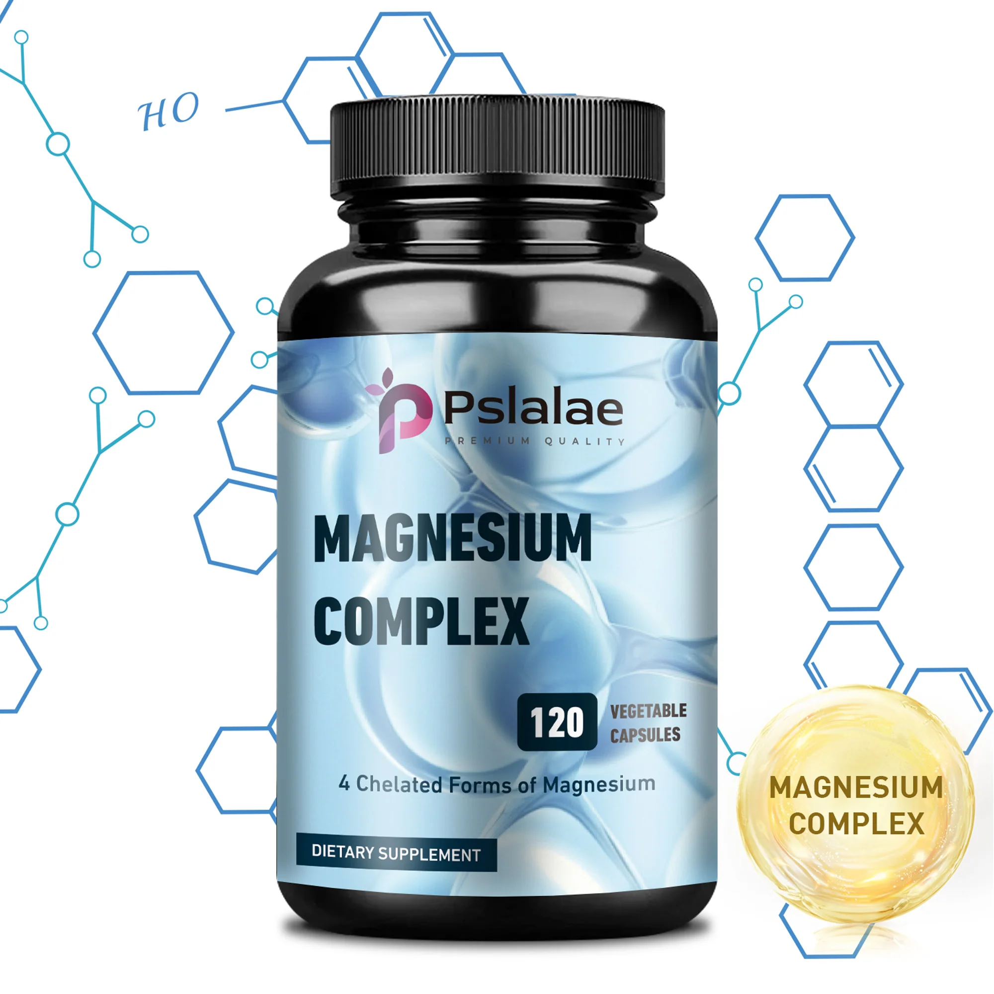 Magnesium Complex - Bone, Muscle & Heart Health, Sleep Support, Stress & Anxiety Relief - 120 Capsules