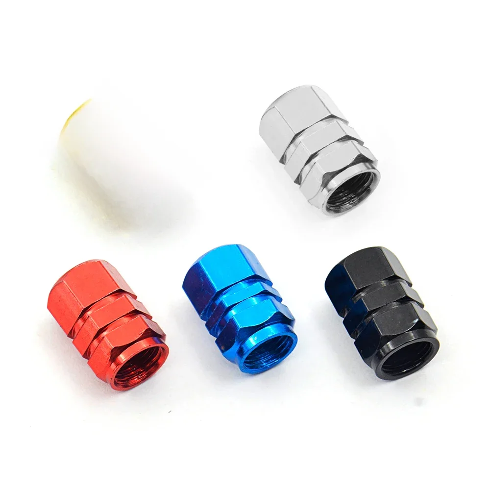 AliExpress 4Pcs Universal Aluminum Car Tyre Air Valve Caps Bicycle Tire Valve Cap Car Wheel Styling Round Red