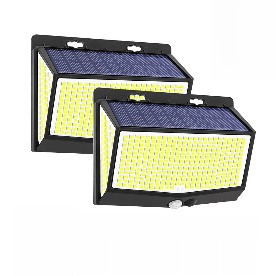 Lampa solarna LED 468/528 z czujnikiem ruchu PIR, wodoodporna, zasilana energią słoneczną, lampa ścienna, dekoracja ogrodowa, awaryjne oświetlenie uliczne — zdjęcie 2