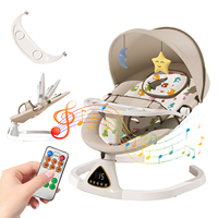 Electric Bluetooth Baby Cradle with Mosquito Net Bluetooth Music Baby Rocking Chair Multifunctional Baby Crib for Newborns