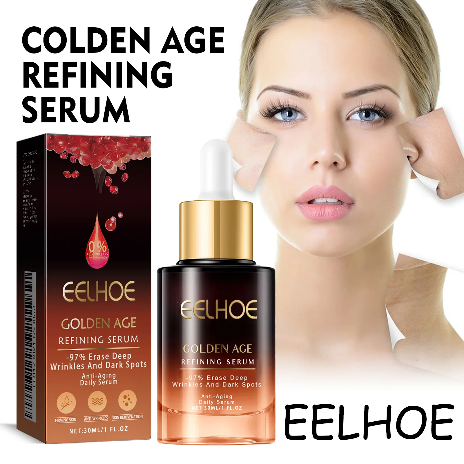 

EELHOE Face Serum Fade Fine Lines Prevent Aging Remove Dark Spots Tightening Moisturizing Lifting Whitening Facial Skin Serum