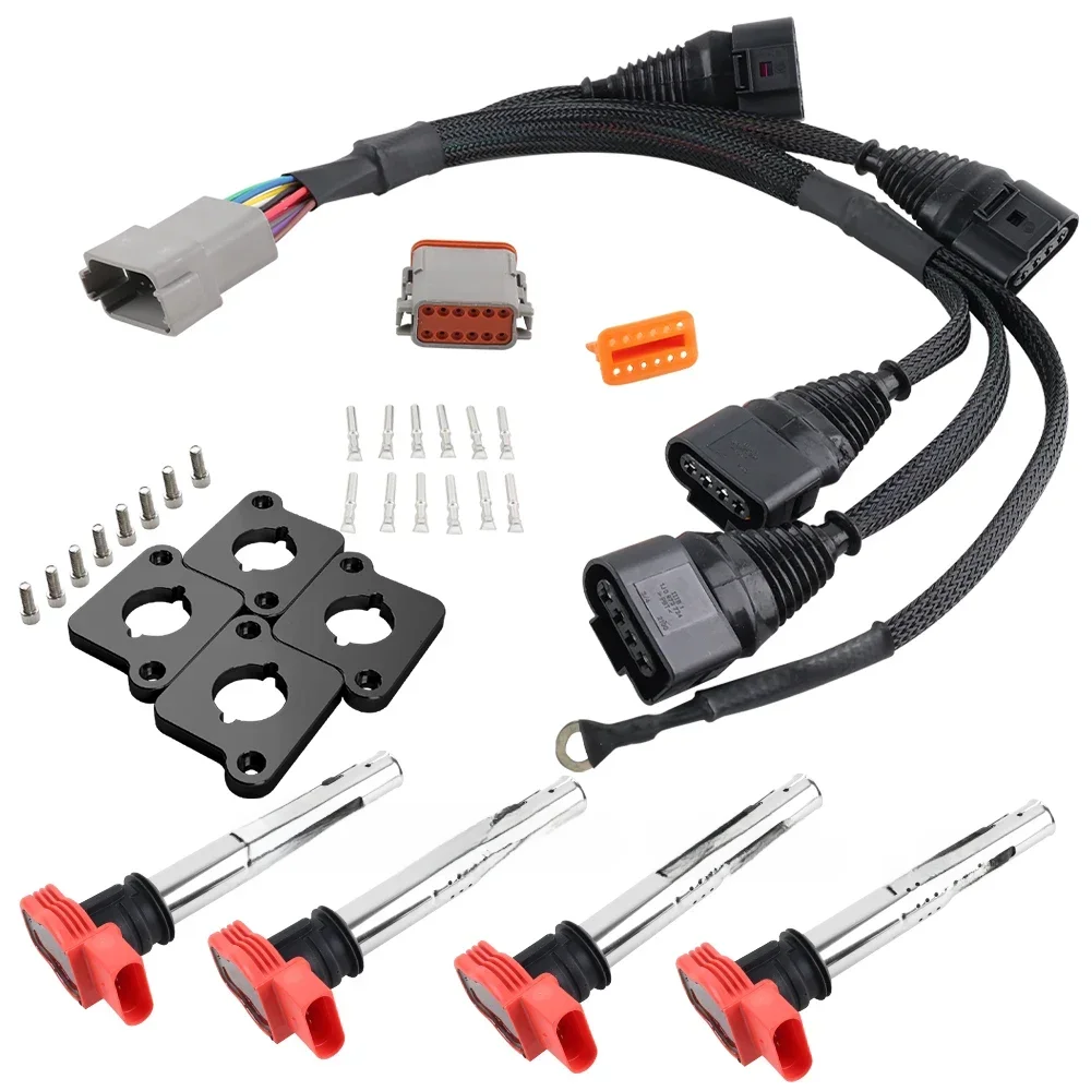 1,8 t bis 2,0 t fsi r8 Zündspulen pakete Umrüst kabelbaum Kit & icm für Audi A4 VW Passat B5 Golf
