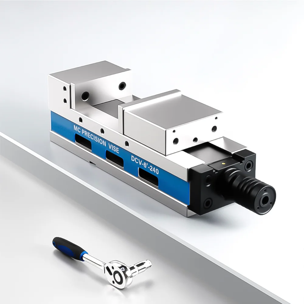 Precision Hydraulic vise 4/5/inch Pneumatic Hydraulic Flat Mouth Vise, Precision 0.005mm, Suitable For CNC Machining Centers