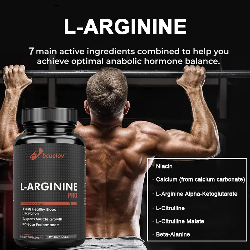 L-أرجينين + ملحق أكسيد النيتريك-L-Citrulline ، يساعد على تعزيز بناء العضلات والأداء ، زيادة الطاقة