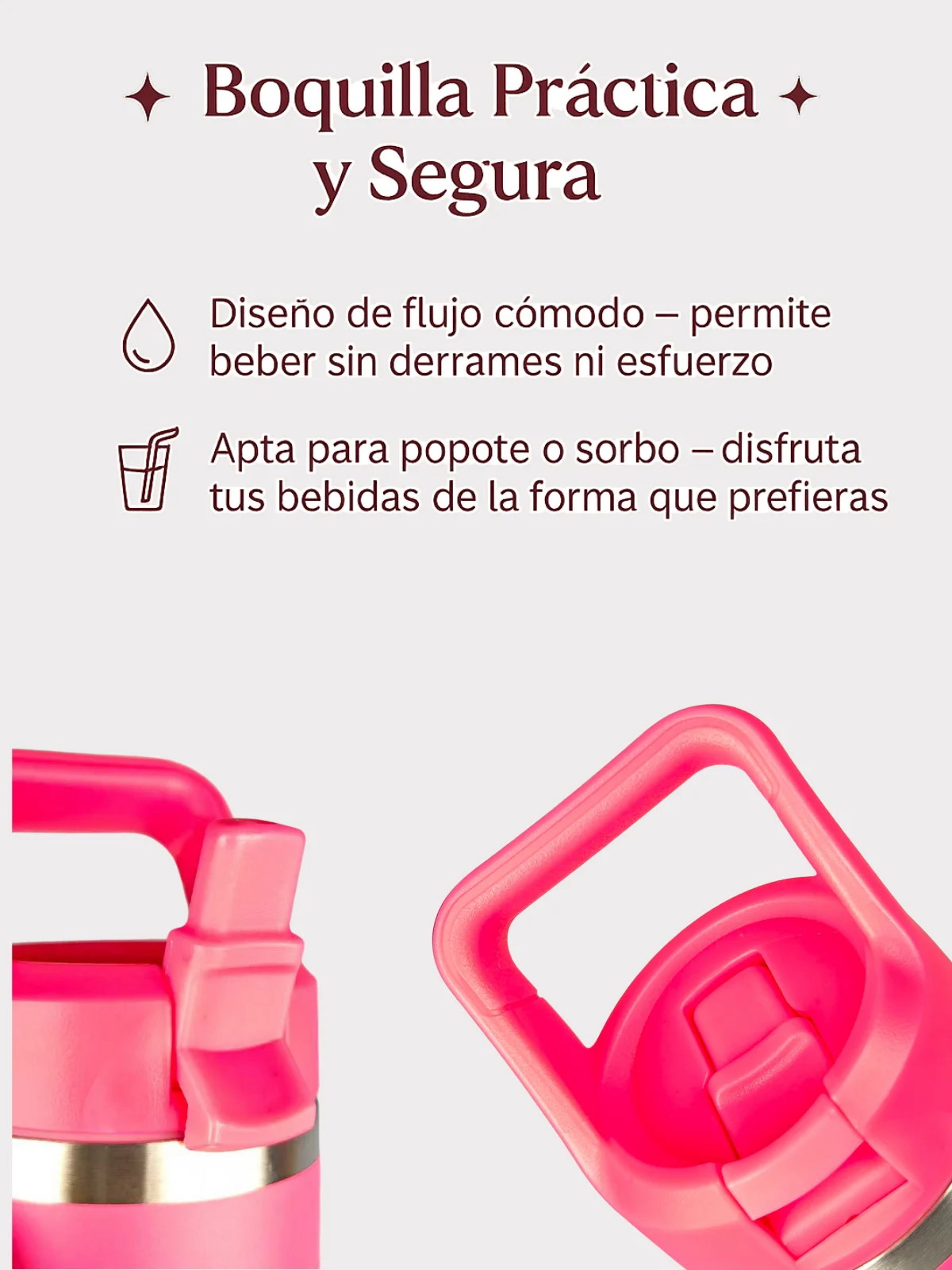 ترمس Fab-26 304 Sus 360 مل من الفولاذ المقاوم للصدأ مع مكنسة كهربائية مزدوجة الجدار، غطاء قابل للإزالة مع قش قابل للسحب، مقبض مريح، خالي من مادة Bpa، يحافظ على مشروبات باردة أو ساخنة لساعات المكتب، مثالي للمكتب، #2