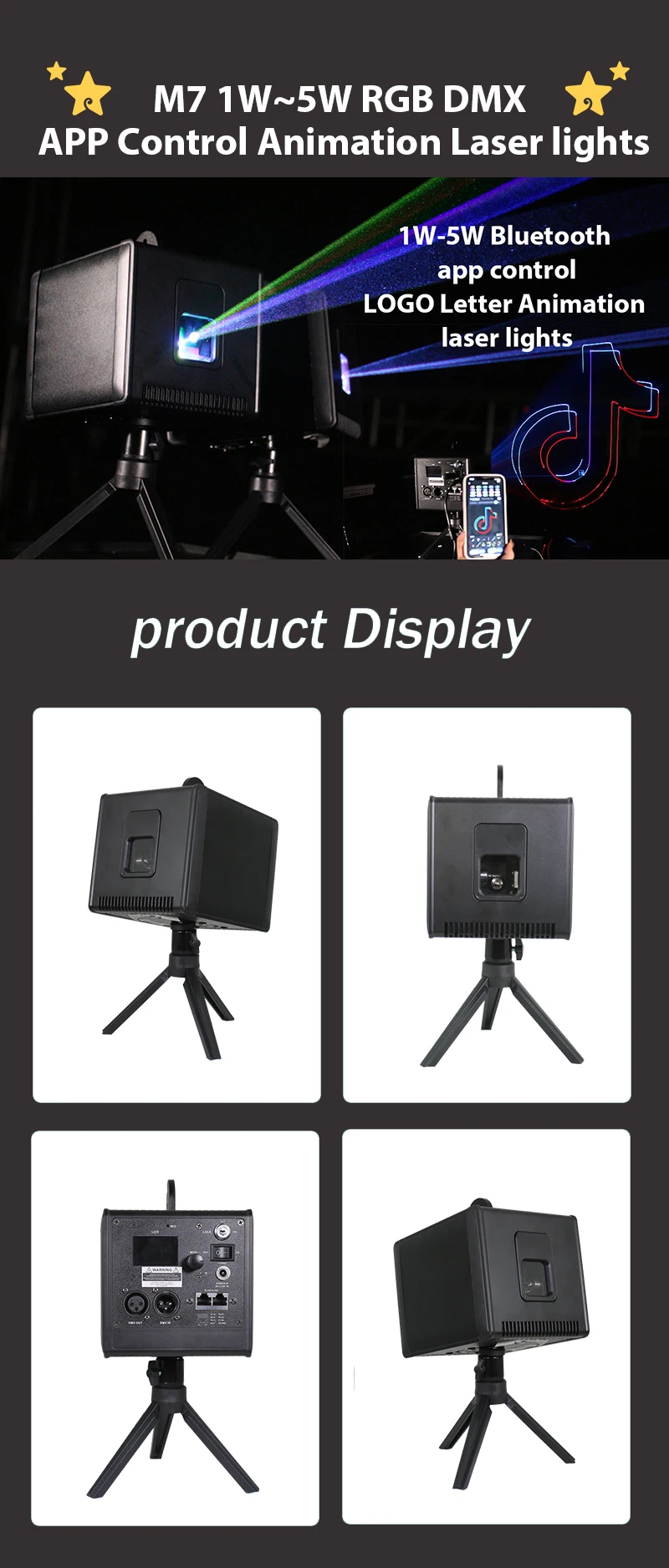 Lumière laser cancers de Noël, éclairage intérieur, DJ Chang Party, Bluetooth, contrôlable par application