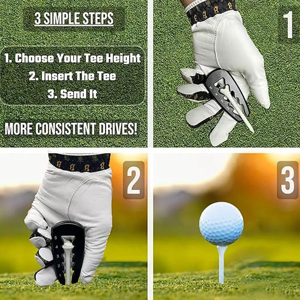 أداة ضبط ارتفاع تي شيرت الجولف الاحترافية لضبط موضع كرة الجولف تساعد على نطاق القيادة، تحكم مثالي في الارتفاع