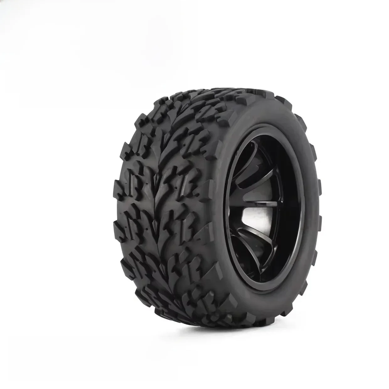 AliExpress RCXAZ 4pc 1/10 Dirt Bike Monster Truck Tire 55*115MM Plastic Rim Rubber Tire for HSP HPI 94108 94111 94188