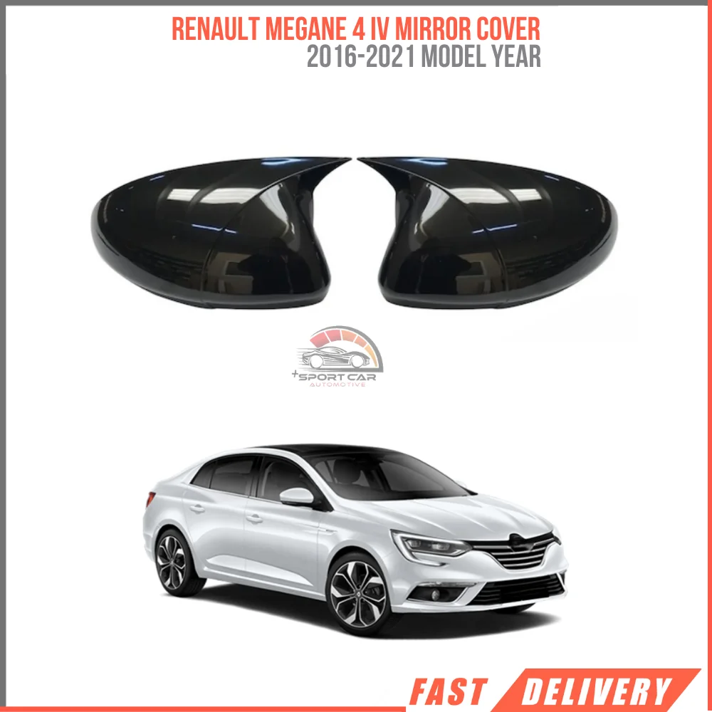 

For Renault Megane 4 IV 2016-2021 Mirror Cover Car Accessories Piano Black Tuning Auto Sport Design Fast Shipping