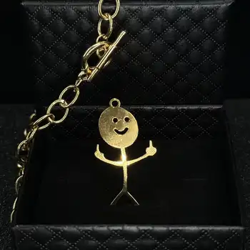 時尚女士項鍊,男女皆宜 - 金色迷人小人項鍊,簡約珠寶禮品 6 最佳銷售 珠寶 - №5