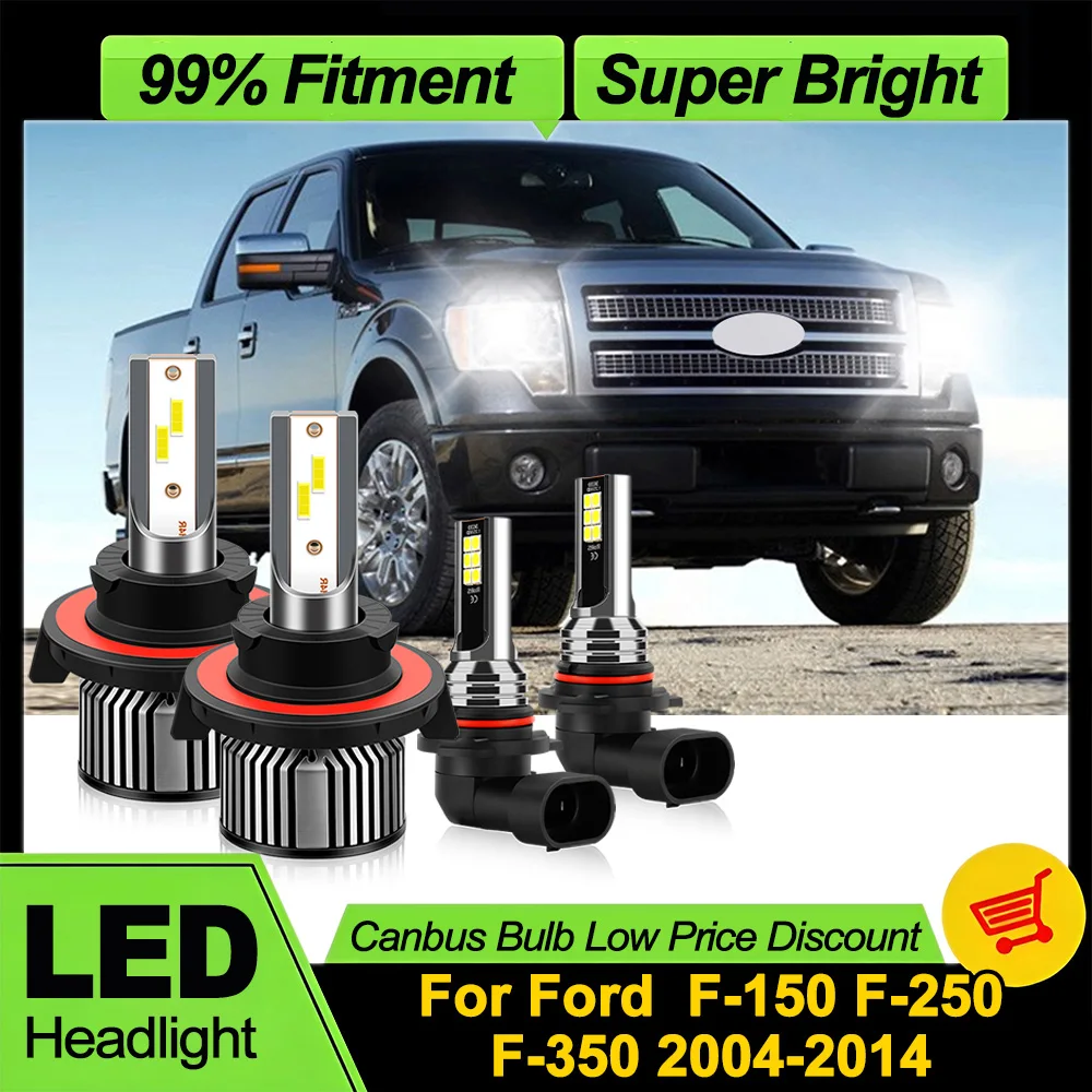 

40000LM LED Headlight Bulbs 240W CSP Car Headlamps 6000K Auto Fog Lamps 12V For Ford F-150 F-250 F-350 2004-2011 2012 2013 2014