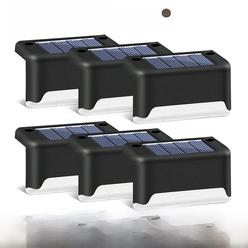 Zestaw 1-12 Solarnych Lampek Dekowych Zewnętrznych, Wodoodporne Lampy LED Solarne na Poręcze, Schody, Ogrodzenie, Podwórko, Patio i Ścieżkę — zdjęcie 2