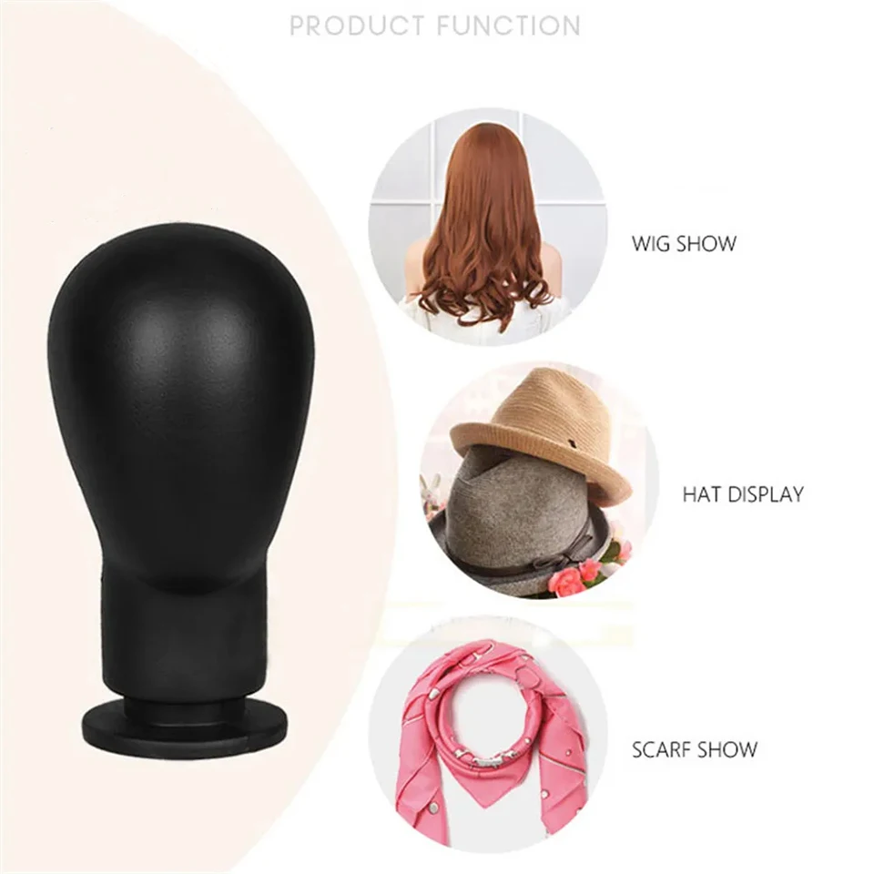 PU Soft Training Mannequin Head Model Display Styling Mannequin Manikin Head Wig Stand Holder For Wig Hat Scarf Display Stand