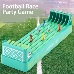 Jouet de course de joueur de football coule pour enfants, jeu de bureau, ensemble de machines de course de chevaux, cadeau de Noël, fête de famille