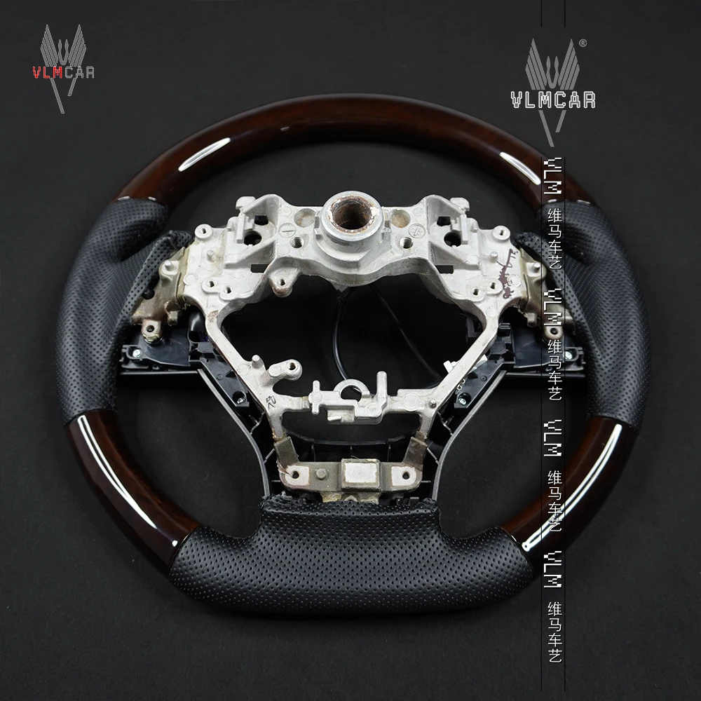 VLMCAR Custom Carbon Fiber Steering Wheel For Lexus GS ES RX LM LX GX Black Mahogany Car Accessories Led Lights Auto Parts