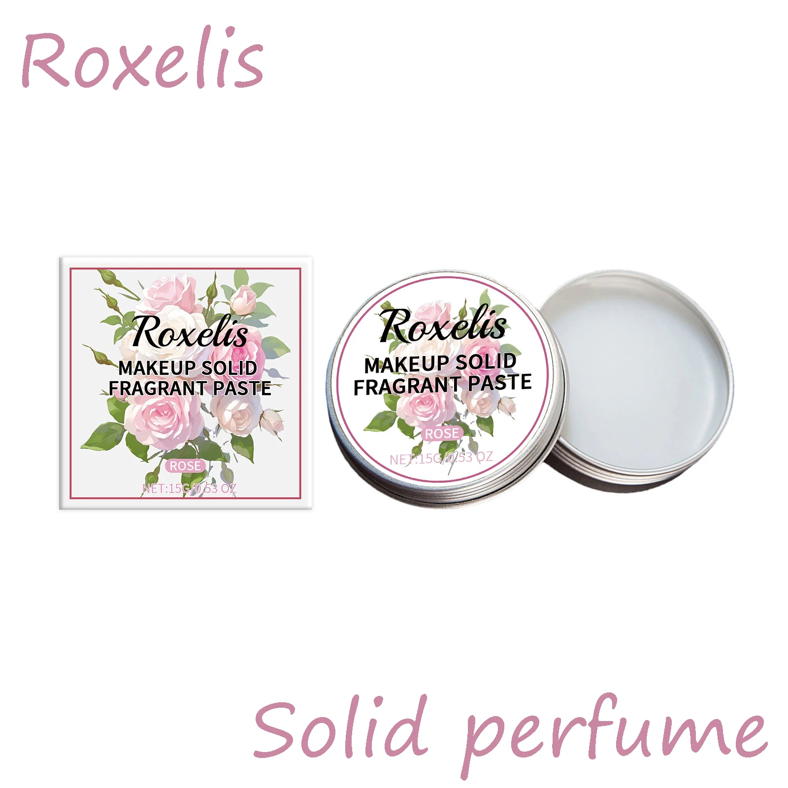 عطر روكسيليس الصلب المزين بالزهور، جيب محمول، عطر أنيق يدوم طويلاً، مزيل عرق الجسم، مكياج نسائي، بلسم صلب #1