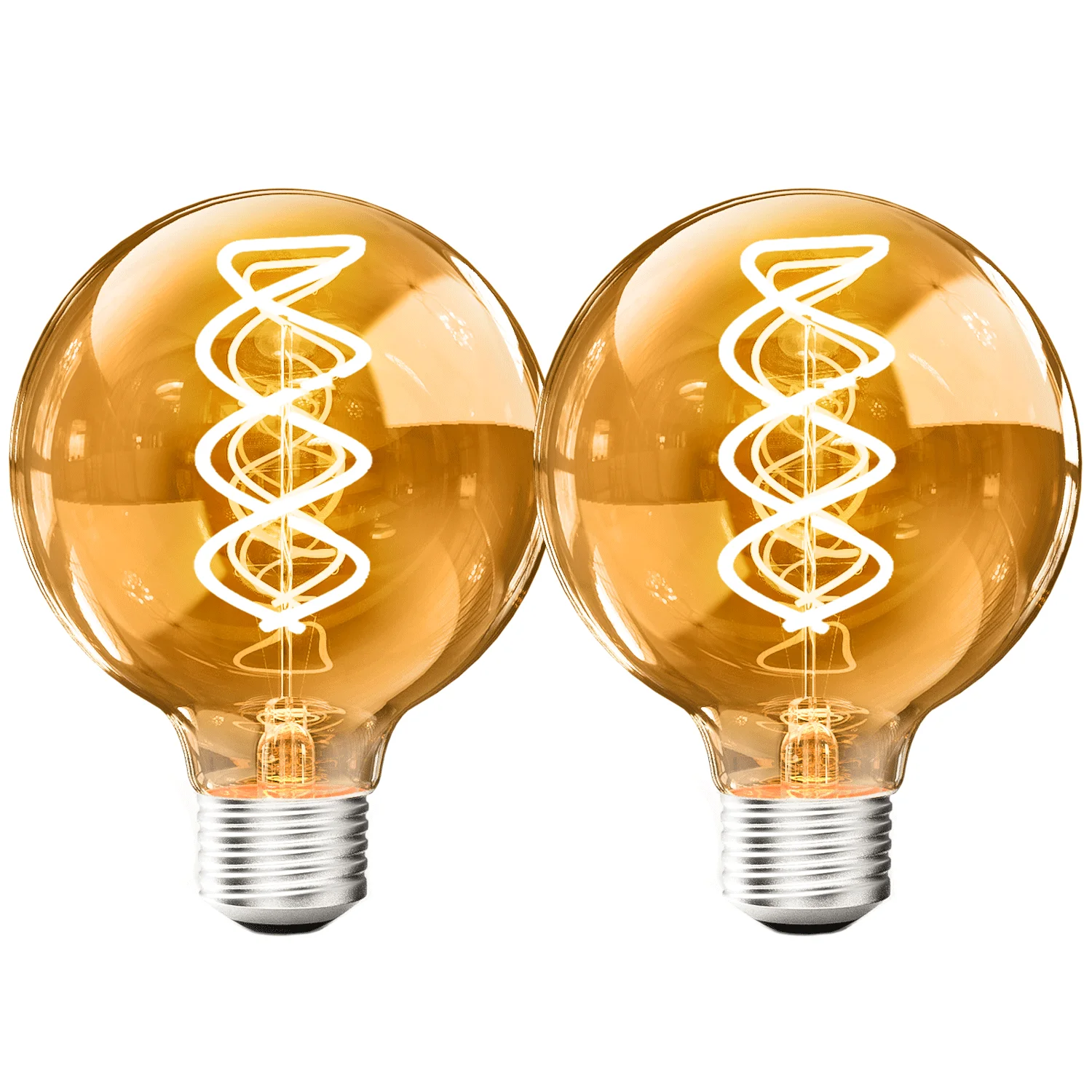 

G80 Vintage Edison Light Bulbs Dimmable 4W Led Filament Bulbs Warm 2200K CRI80+E26 25000hours Decorative Globe Amber Glass Light