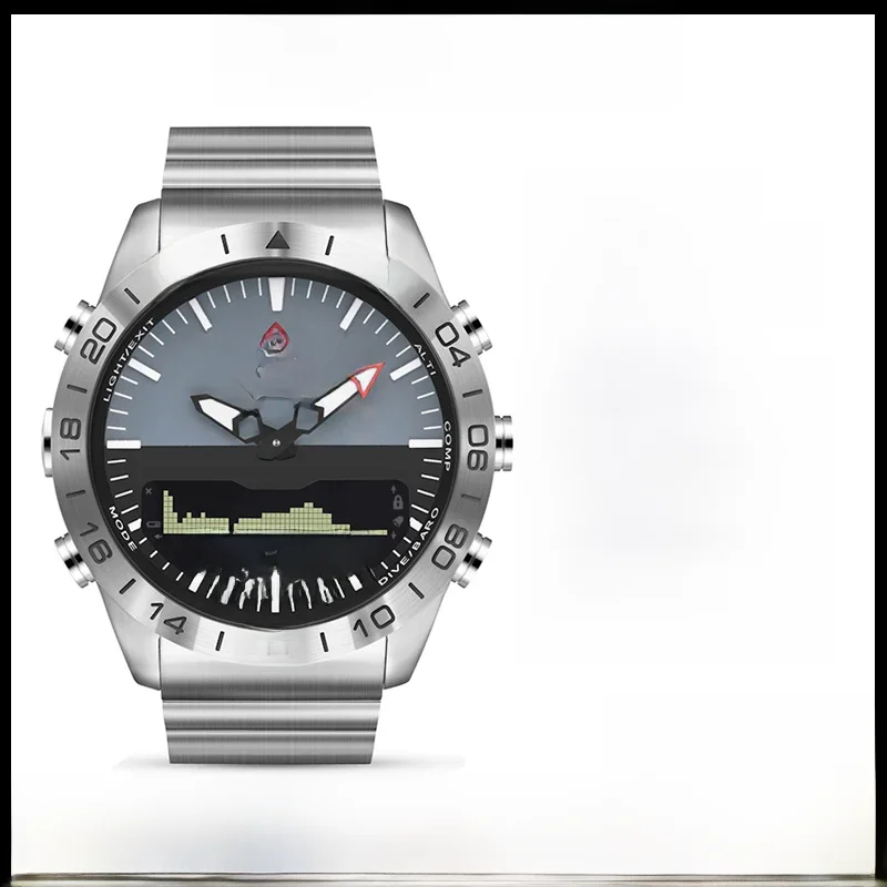 NORTH EDGE Heren duikhorloge Militair leger Luxe volledig stalen smartwatch Kompas Hoogtemeter Barometer Digitale klok Waterdicht 200m - afbeelding 2