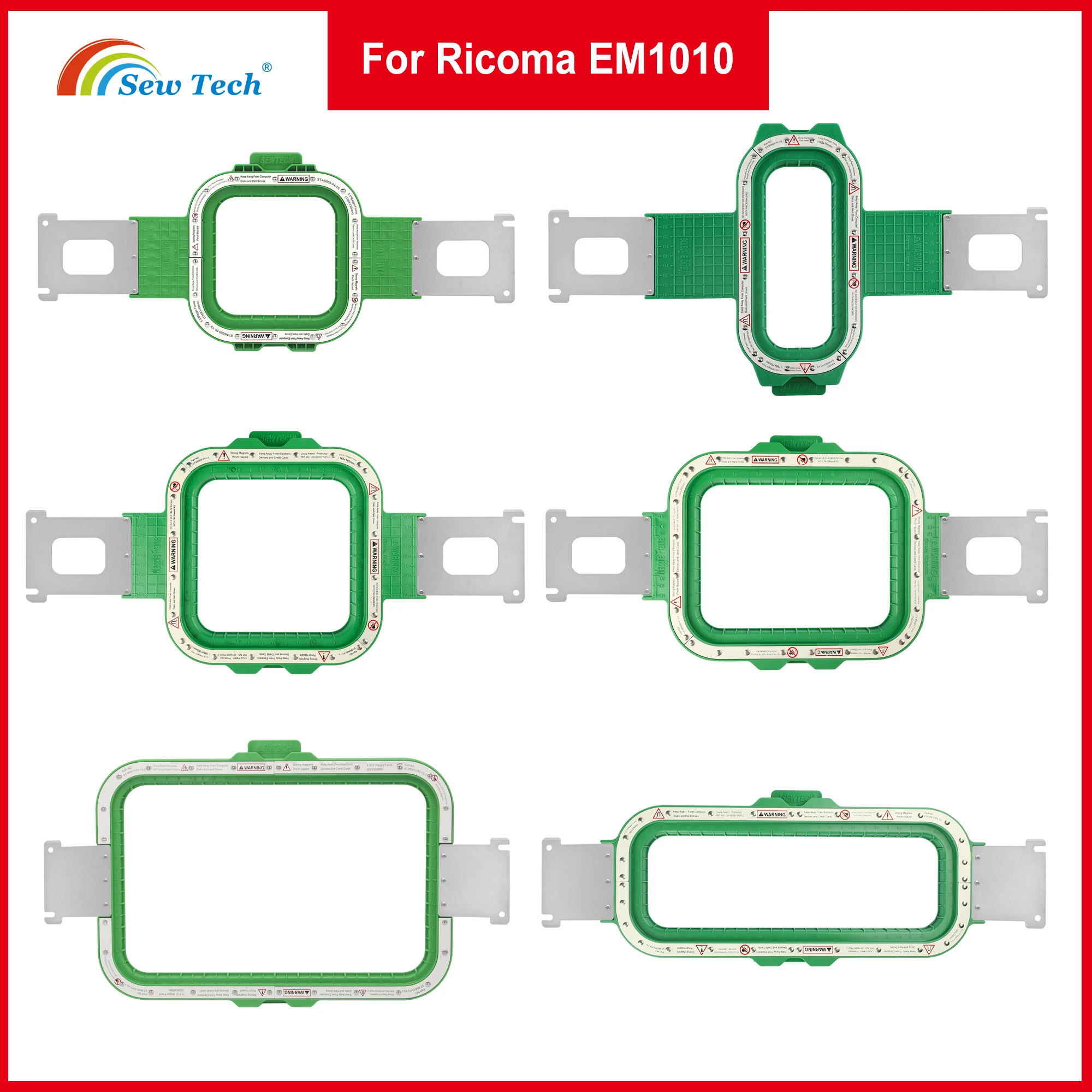 Sew Tech Magnetic Hoops for Ricoma EM1010 Machine Maggie Frame Mighty Hoops Embroidery Magnet Frames