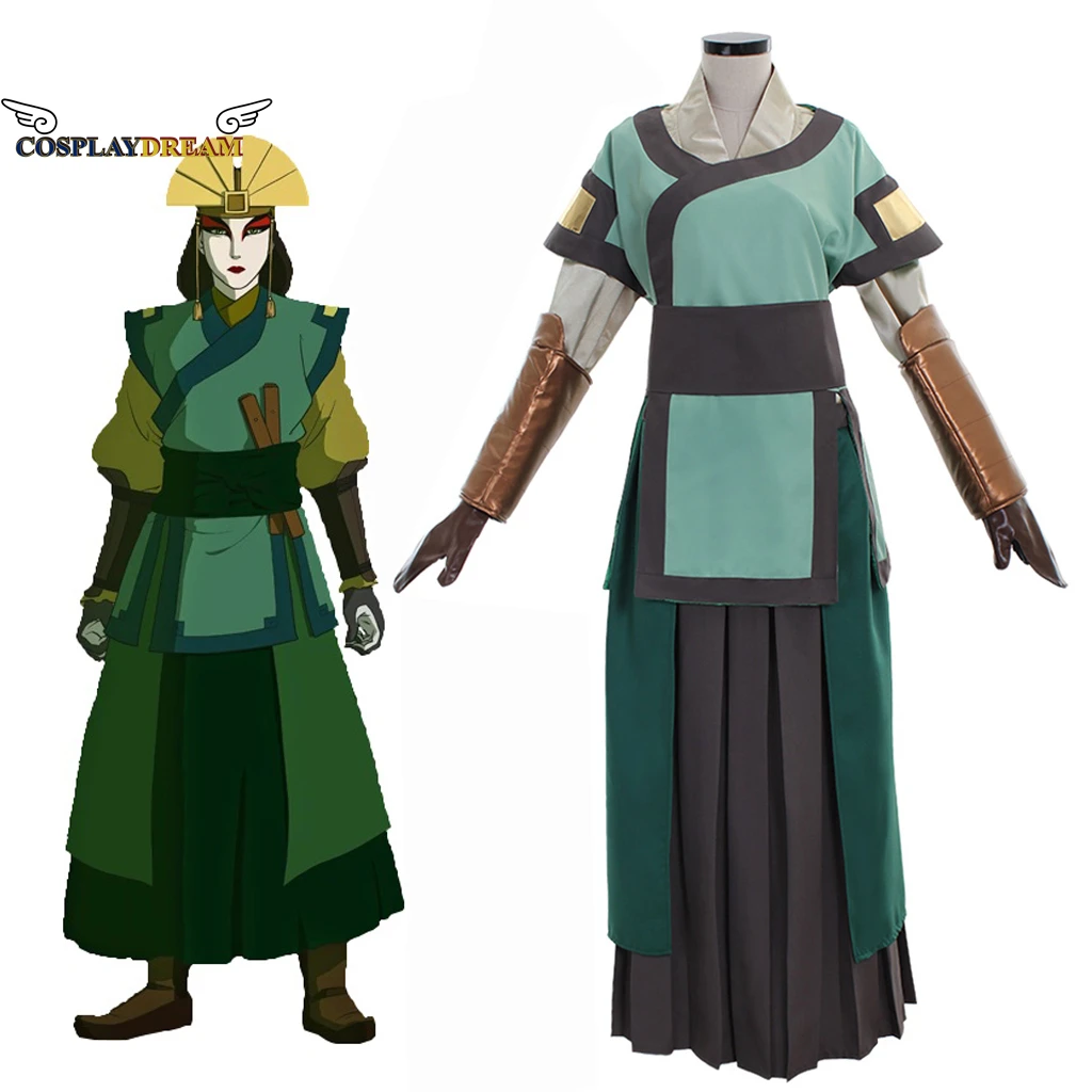 

Avatar The Last Airbender Avatar Kyoshi Cosplay Costume Kyoshi Warriors Suki Cosplay Costume Uniform Halloween Party Outfit