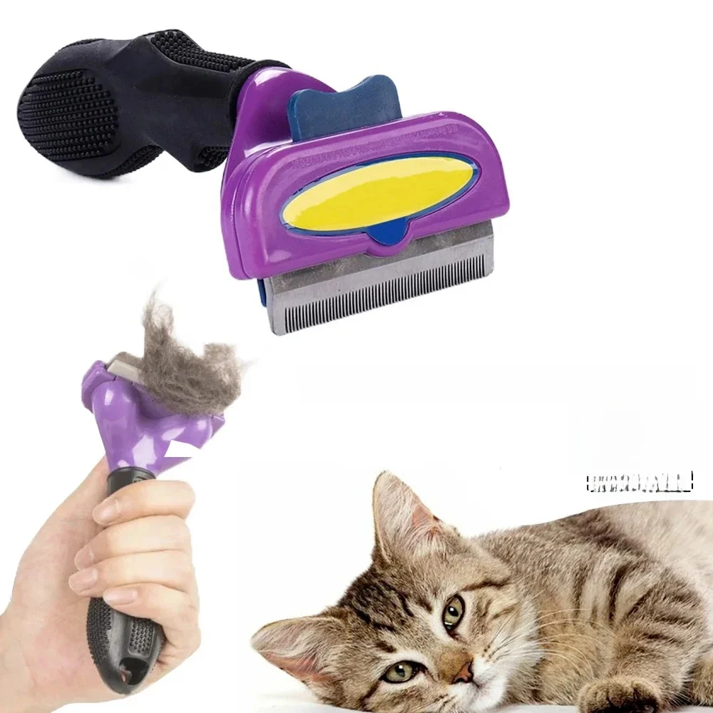 Peigne d'épilation pour chat, brosse pour chien, peigne de Massage pour poils de chat, épilateur de nettoyage, toilettage pour animaux de compagnie, peignes pour chats