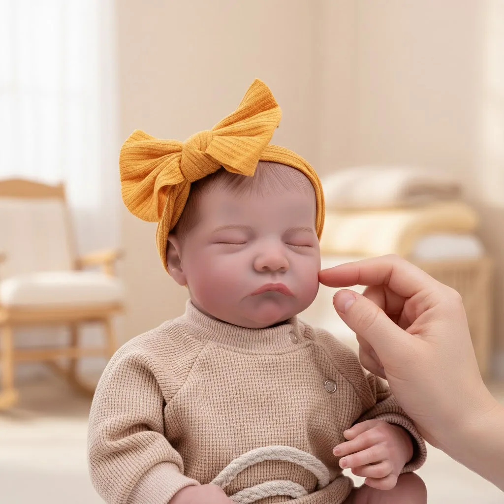 

Cloveray 20 inch Realistic Vinyl Doll Kawaii Lifelike Monkey Doll Vinyl Limb Cloth Body Doll Handmade Toy Kid Xmas Gift