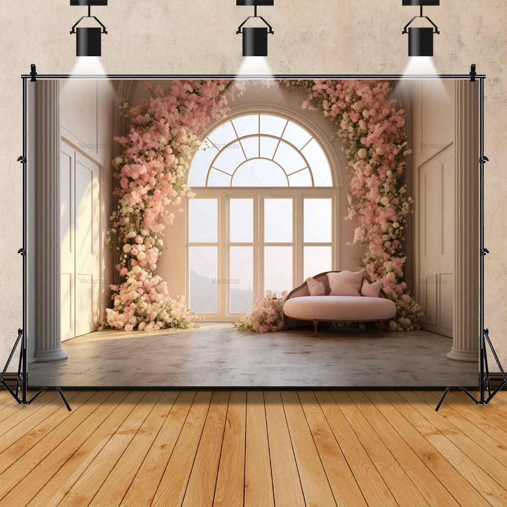 Fresh Flower Princess Castle Children's Room Wallpaper Girl Birthday Photo Background Studio Photocall Prop Custom Decor Perfect