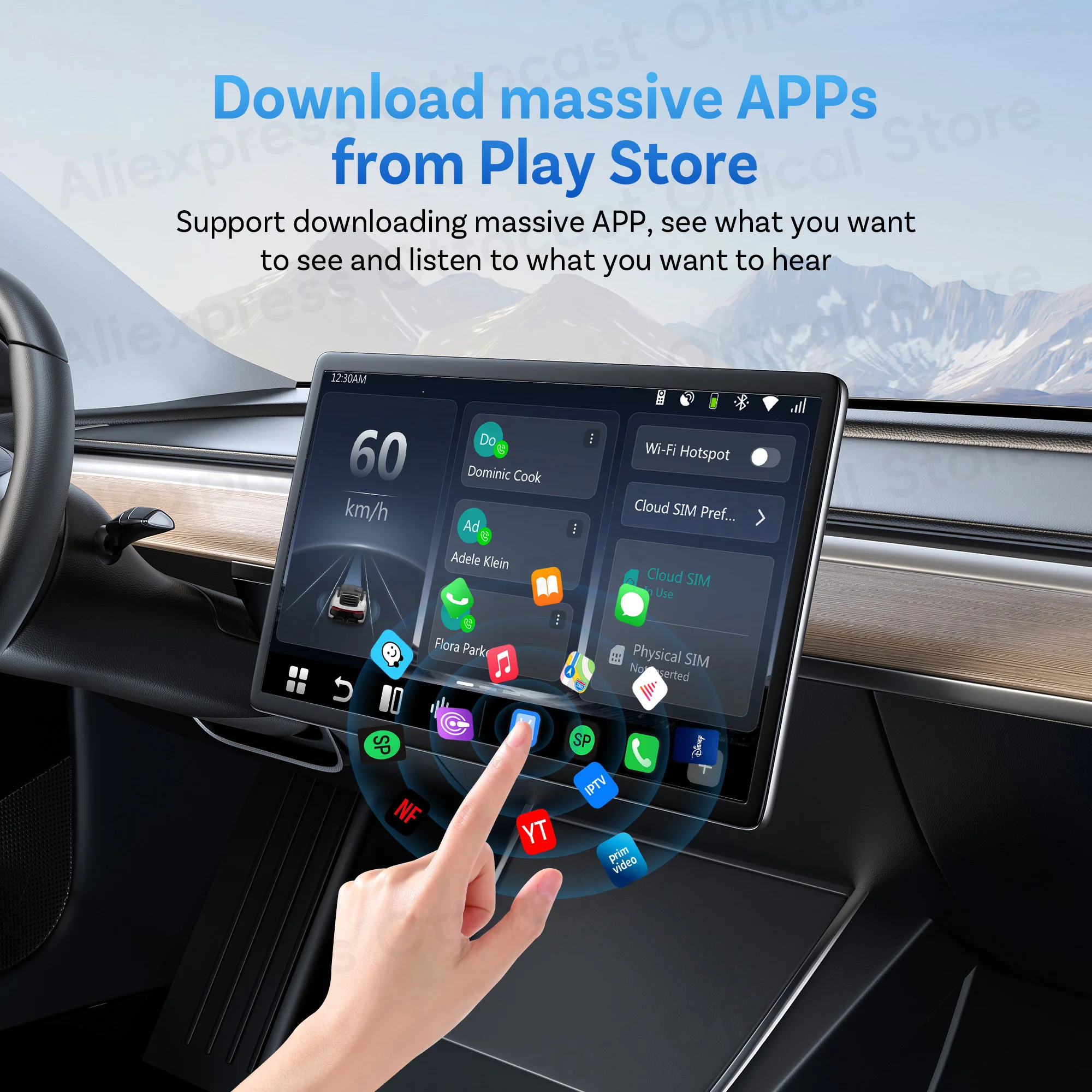 OTTOCAST P3 PRO AI Box Smart SM6225 Android Box Wireless CarPlay Android Auto AI Voice Aksesoris Mobil untuk VW Toyota Benz