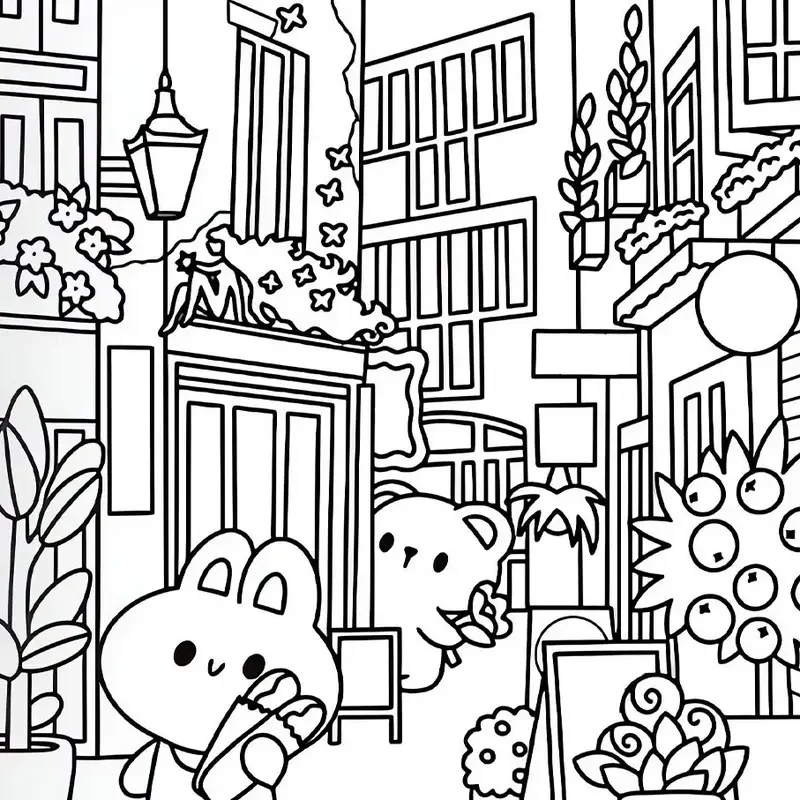 Cute London A Kawaii Coloring Book Adventure Color Cozy London Landmarks Fun for Kawaii and London Fans of All Ages
